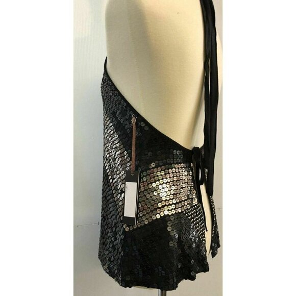 Wyton Women's Halter Sequin Top Size Small Ric1 - Picture 6 of 8